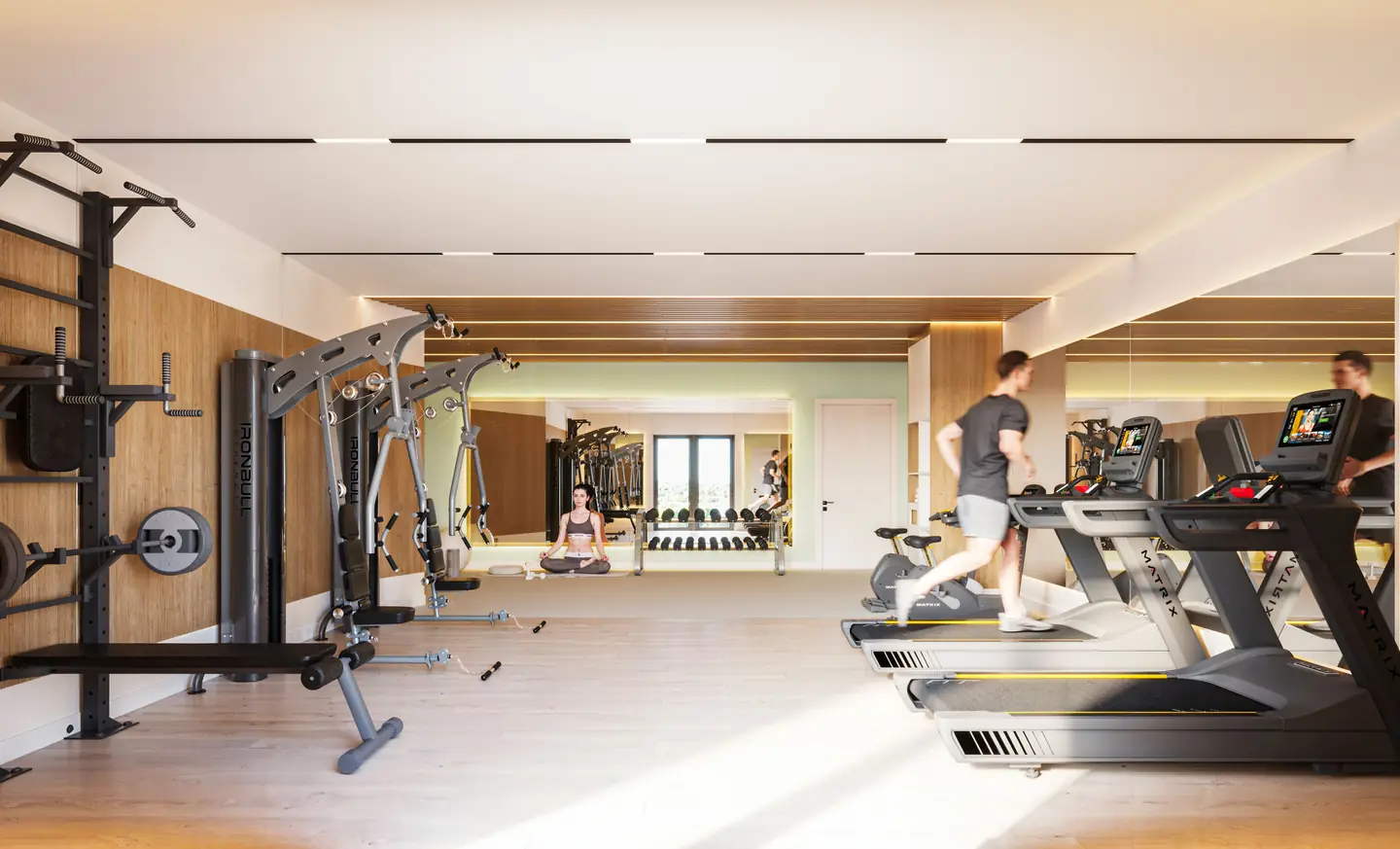 LEV fitness center with cardio and strength equipment